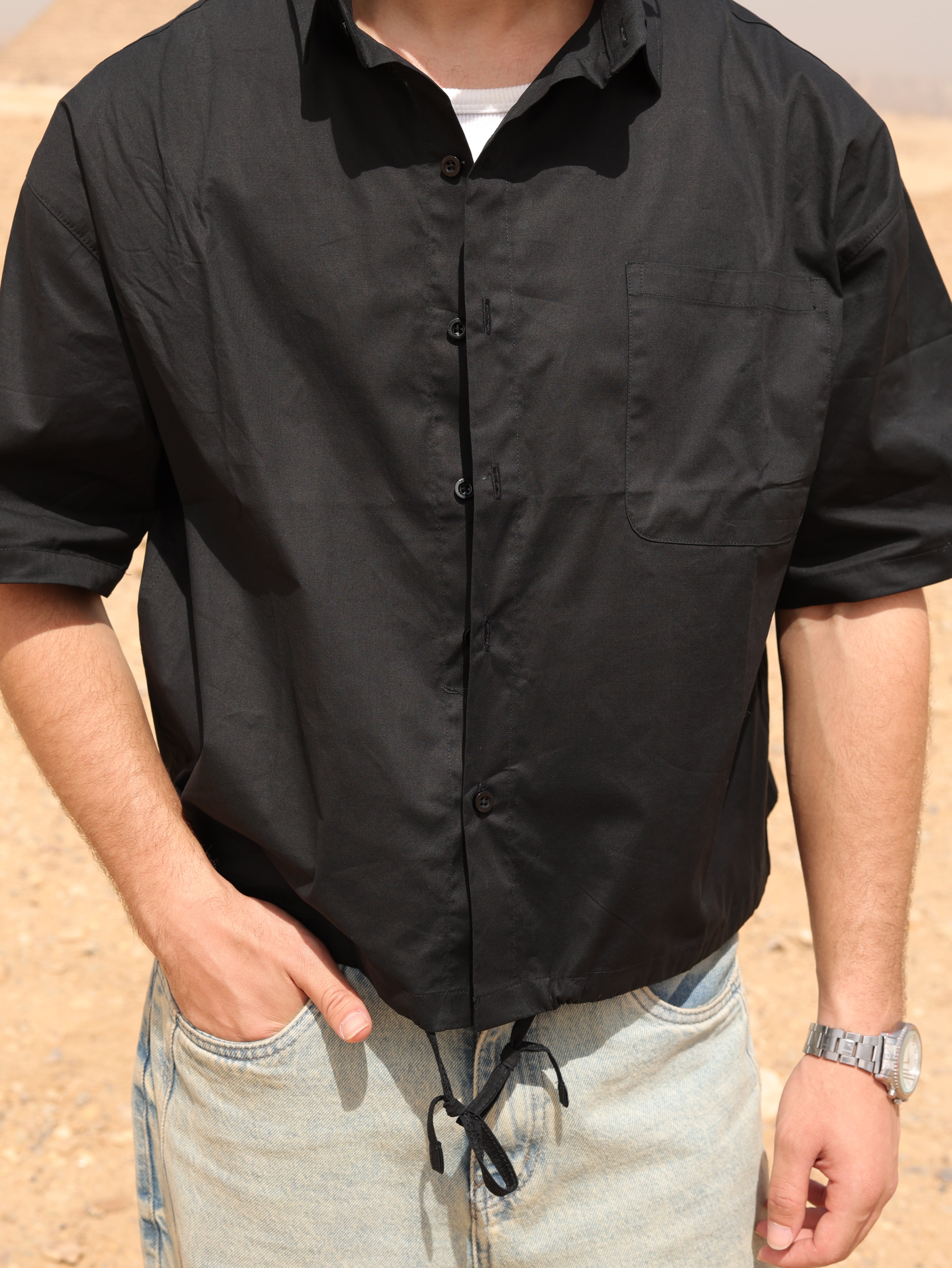 Boxy-fit Shirt Black