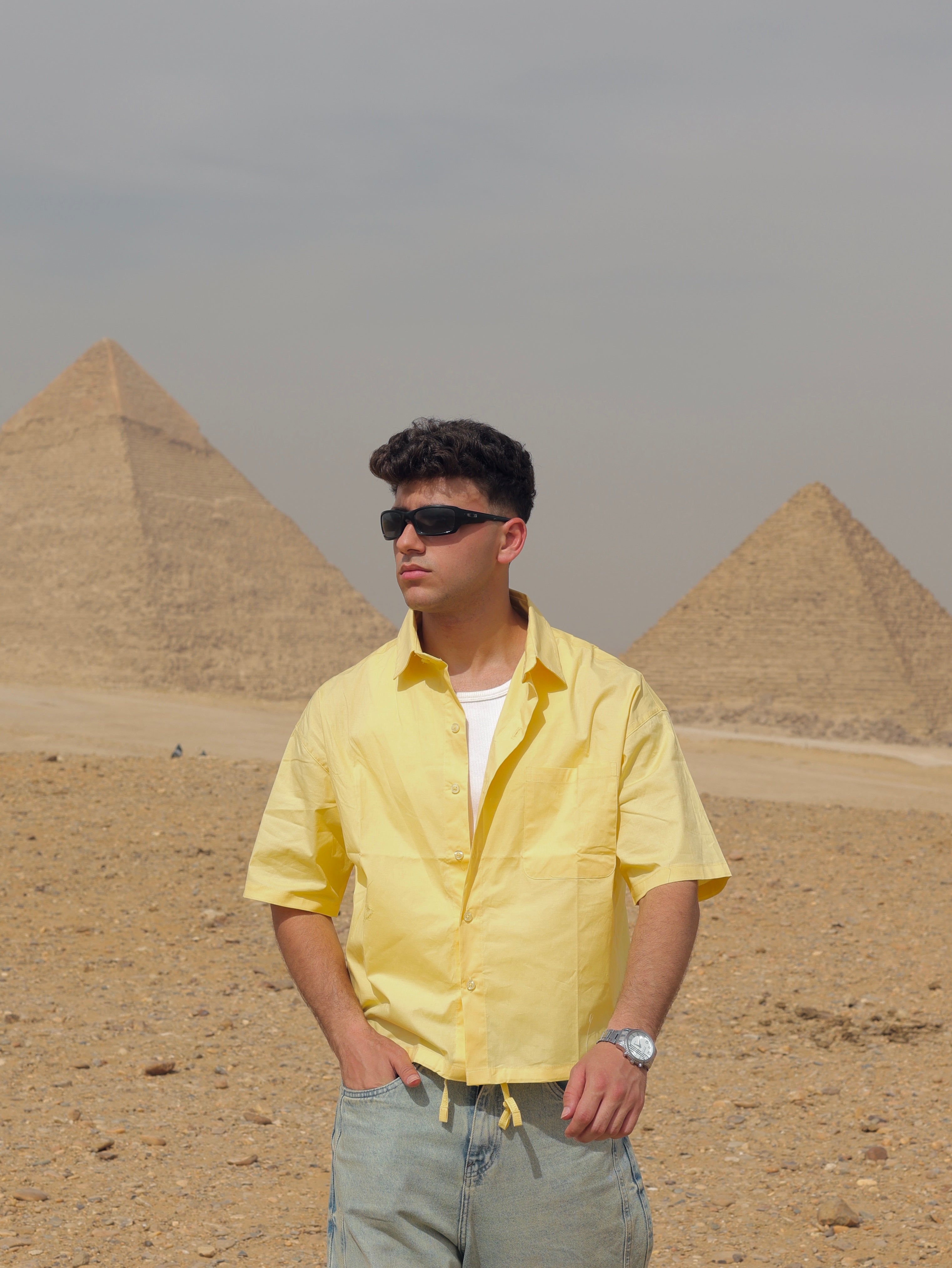 Boxy-fit Shirt Yellow