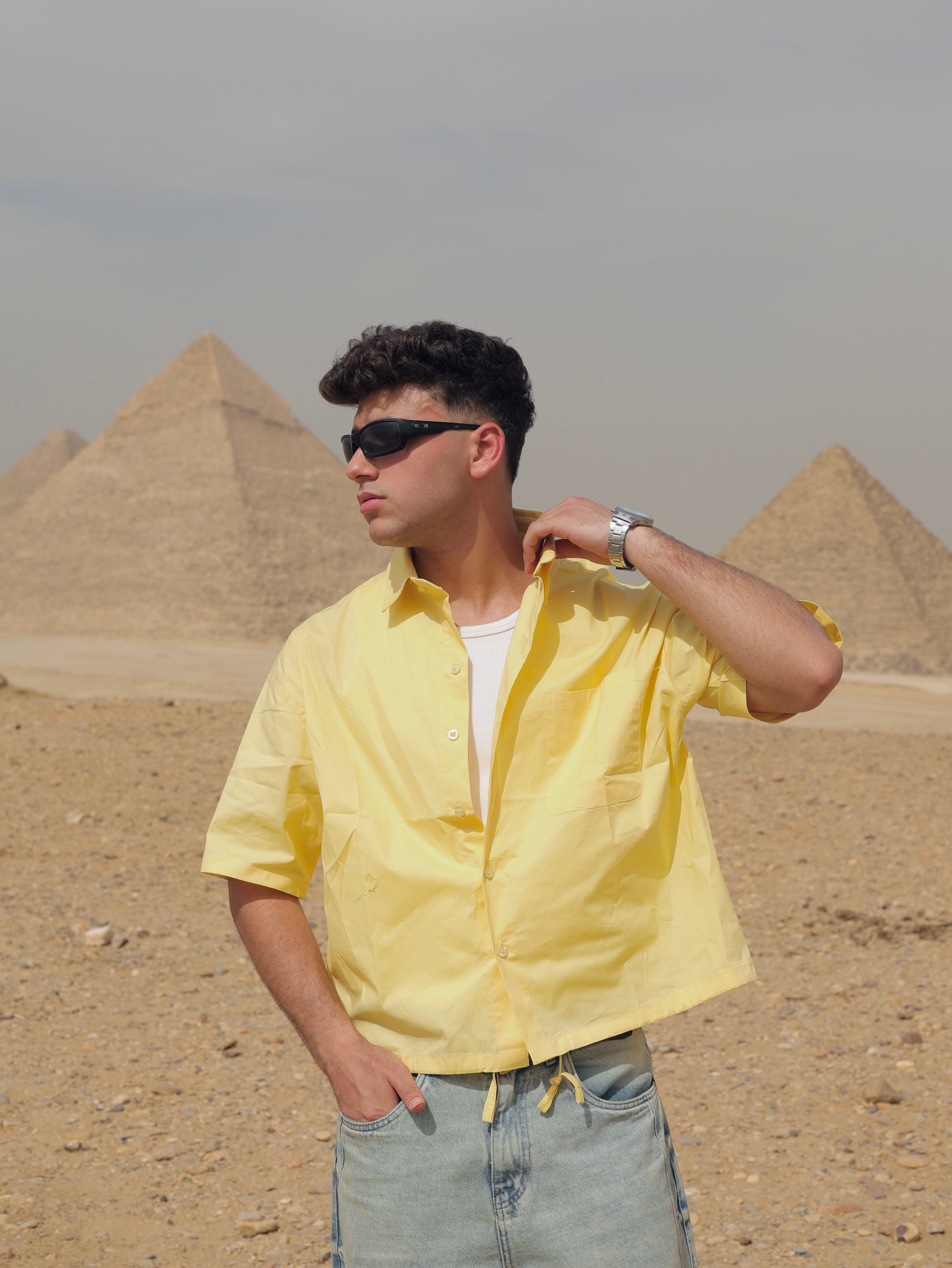 Boxy-fit Shirt Yellow