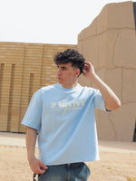 Boxy-fit T shirt Baby Blue