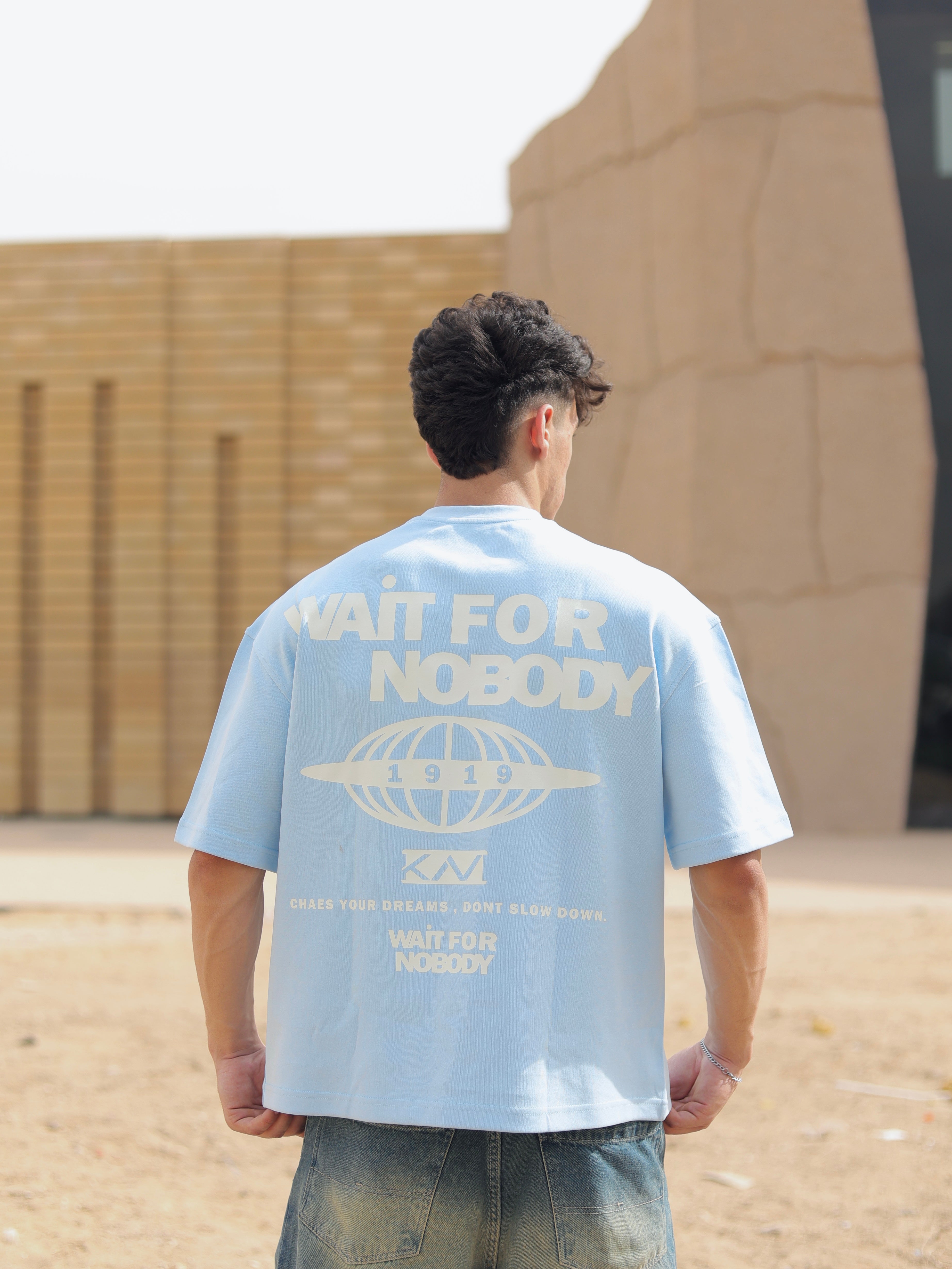 Boxy-fit T shirt Baby Blue