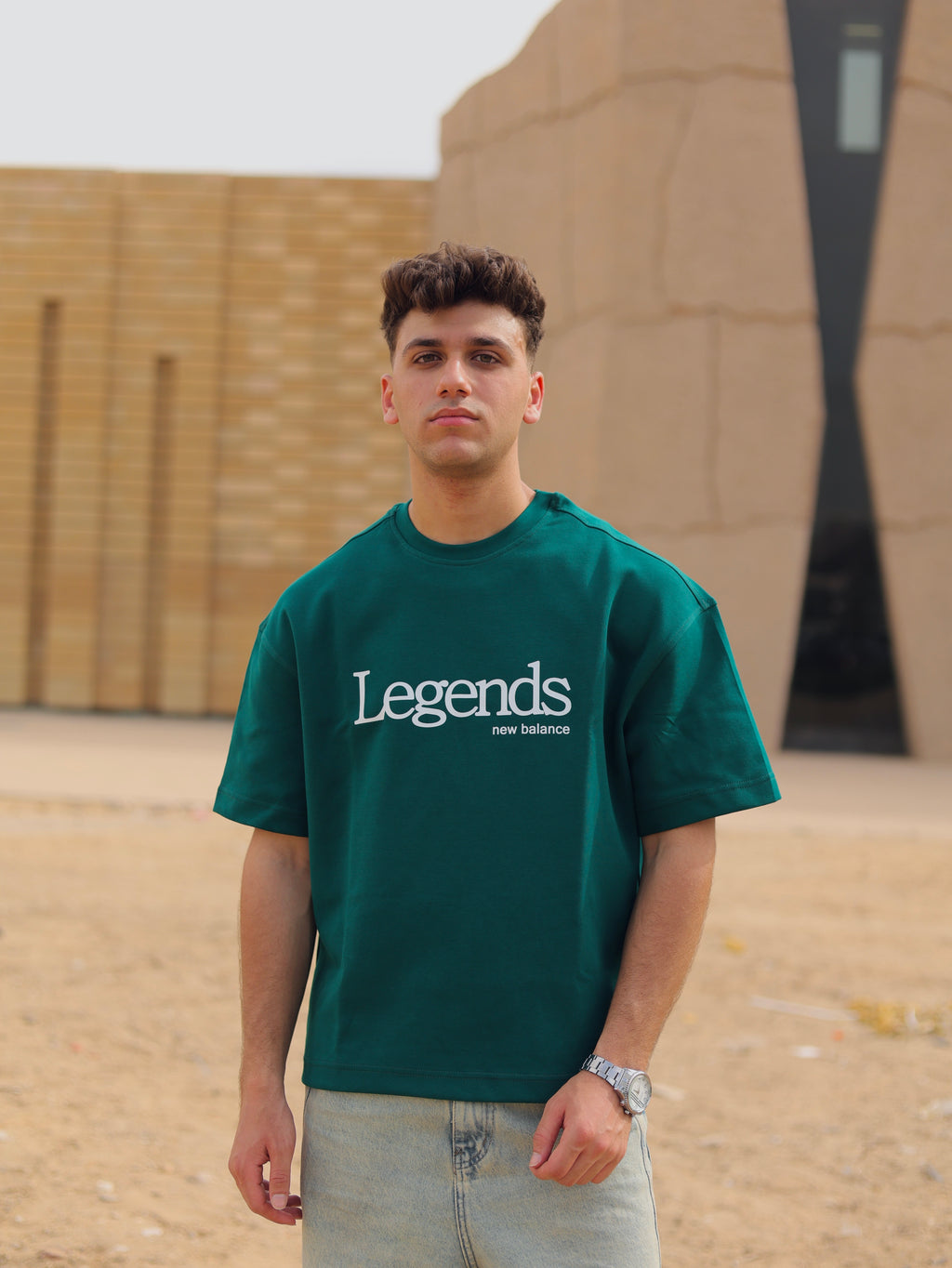 Boxy-fit T shirt Green