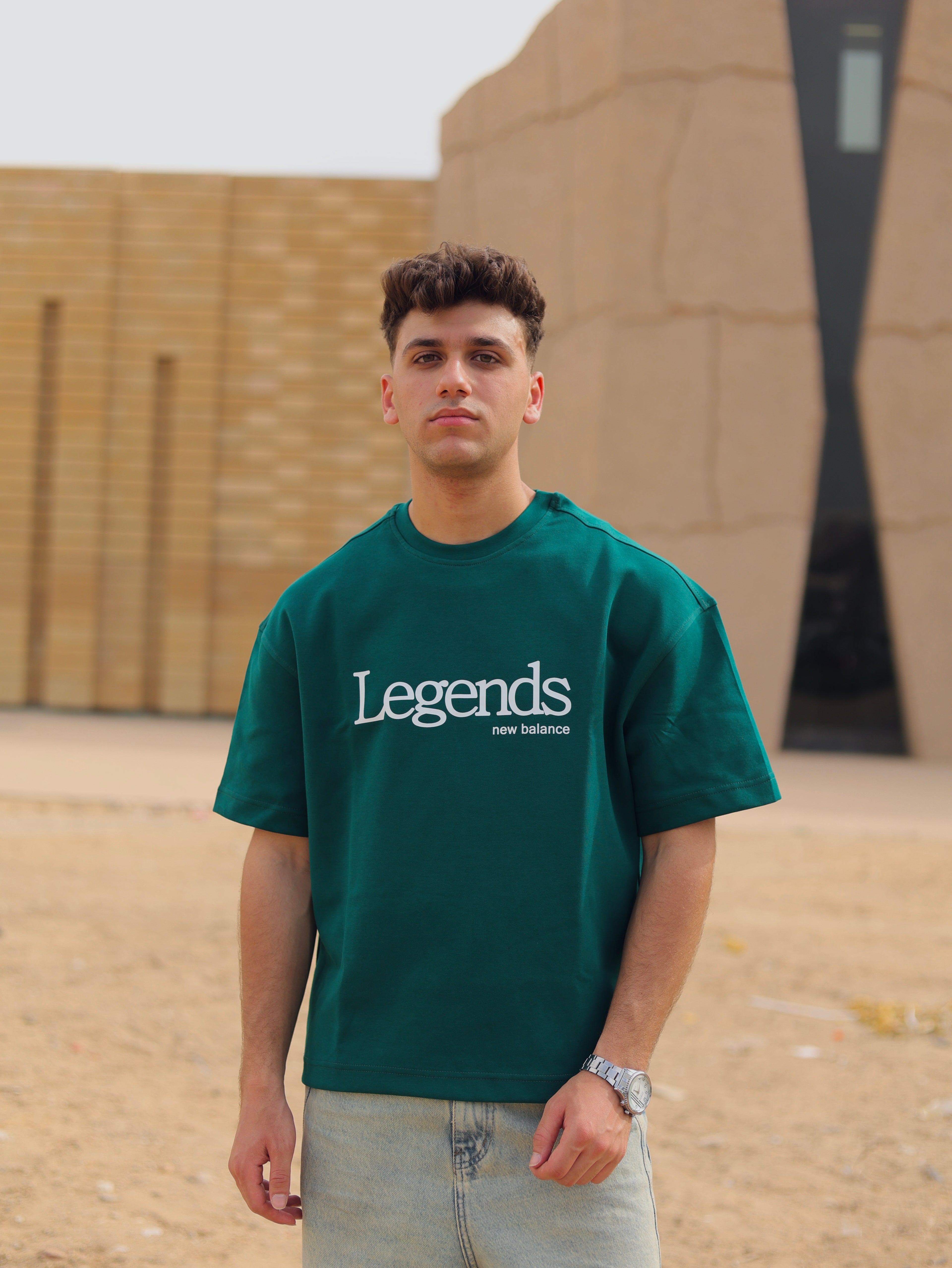 Boxy-fit T shirt Green