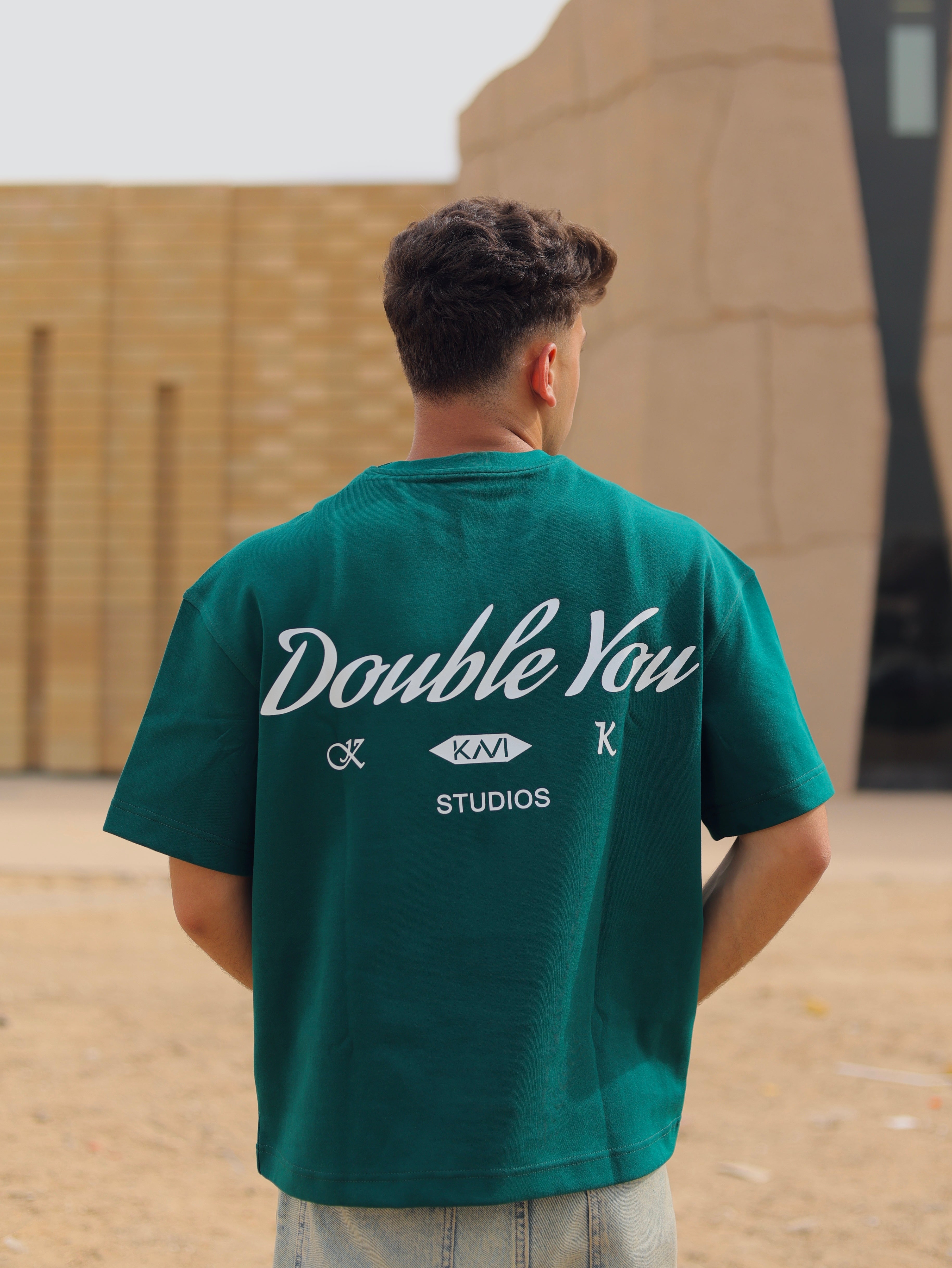 Boxy-fit T shirt Green