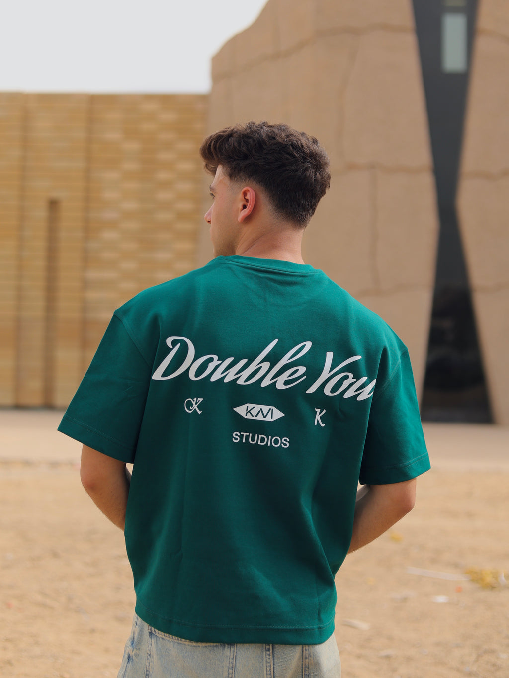 Boxy-fit T shirt Green