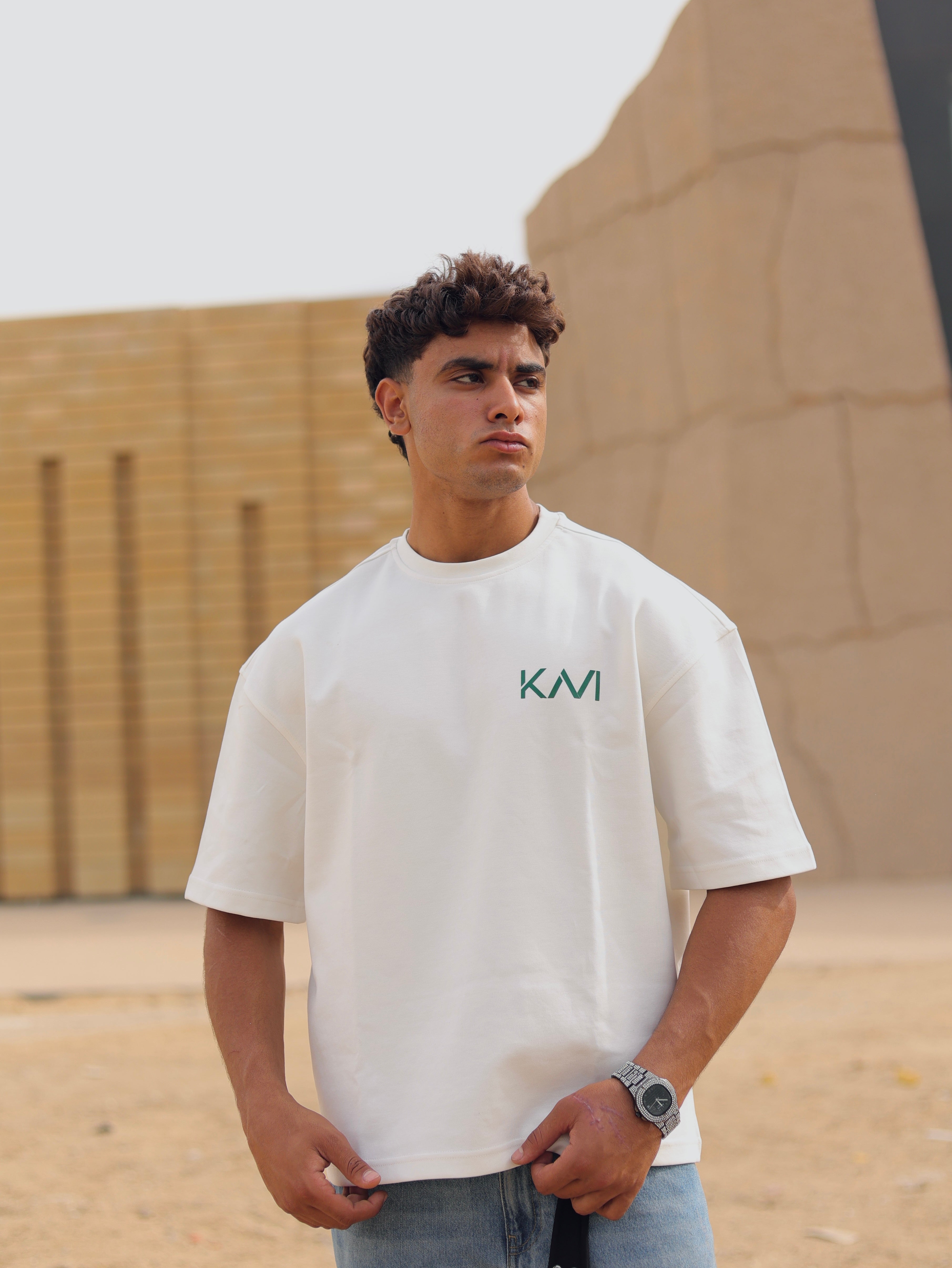 Boxy-fit T shirt White