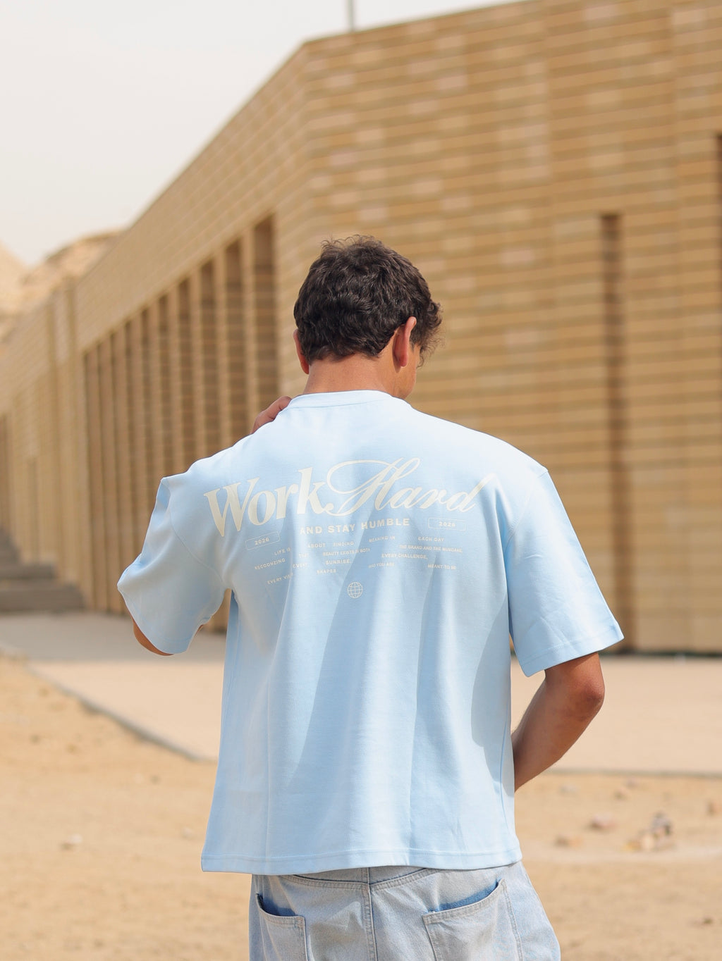 Boxy-fit T shirt Baby Blue