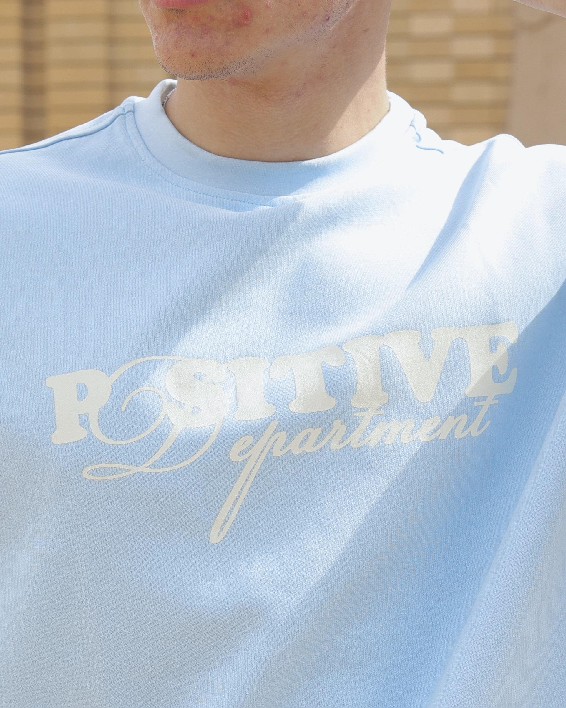 Boxy-fit T shirt Baby Blue
