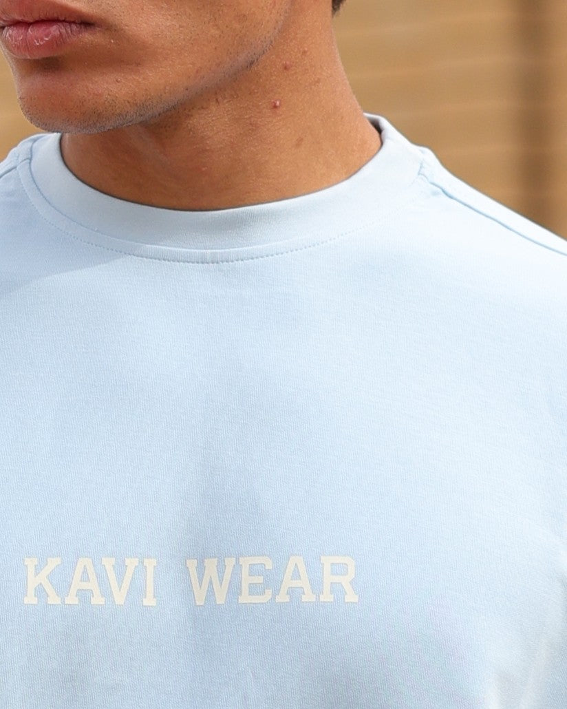 Boxy-fit T shirt Baby Blue